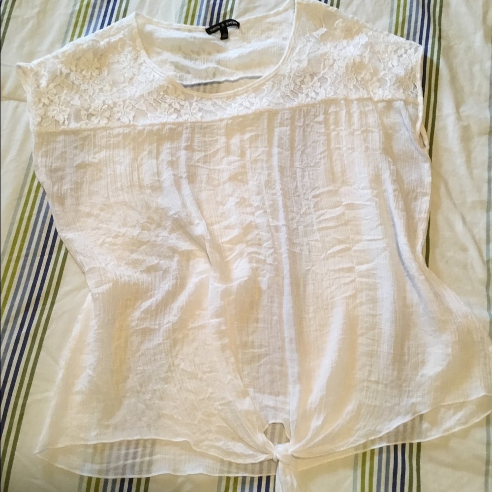 Cable & Gauge Tie Front Shirt